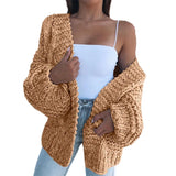 Cardigan Women Sweaters new cardigan batwing long-sleeved plush loose outside knit sweaters women fashion HHX2035