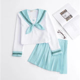 2023 Light Pink Japanese School Uniform Skirt JK Uniform Class Uniforms Sailor Suit College Wind Suit Female Students Uniforms
