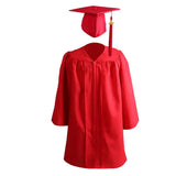 2Pcs/Set Zipper Loose Graduation Gown Children School 2022 Graduation Cap Gown Suit Graduation Ceremony Uniform