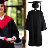 Popular Graduation Gown Set Casual Academic Dress with Tassel High School Degree Robe Graduation Gown Top Hat Photography