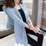 Spring/Summer 2024 Mid-length Air Conditioning cardigan Poncho Thin Coat Sunscreen Loose Knitted for Women