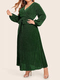 Plus Size Women Clothing 2023 Autumn Winter New Elegant Long Sleeves Female Maxi Dress Party Vacation Fashion Christmas Dress
