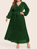 Plus Size Women Clothing 2023 Autumn Winter New Elegant Long Sleeves Female Maxi Dress Party Vacation Fashion Christmas Dress