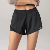 2023 Sport Shorts Women Sportswear Double-deck Running Shorts Yoga Bottoms Summer Gym Fitness Training Jogging Short Pants