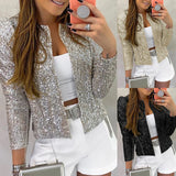 Streetwear Cardigan Women New Elegant Fashion Glitter Beads Party Cardigans Ladies Casual Solid Color Round Neck Sunscreen Top