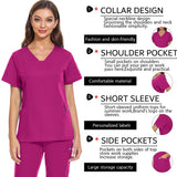 High Quality Nurse scrubs Medical Uniform Set women Short Sleeve Tops Pants Scrubs Suit Doctor Dentist Workwear Costume