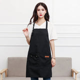1pc Adjustable Adult Apron Striped Restaurant Chef Apron Outdoor Camping Picnic Kitchen Cook Aprons Waiter Work Uniform 2024