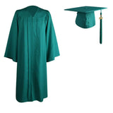 Adult Graduation Gown + Cap Set Zip Closure University Academic Graduation Gown Robe Mortarboard Cap Graduation Gown Robe