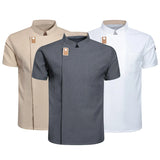 2024 New Men Women Chef Jacket  Short Sleeve Cook Shirt Bakery Restaurant Waiter Uniform Top