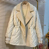 2023 New Women Down Cotton Coat Winter Jacket Female Mid Length Version Parkas Slim Fit Large Size Outwear Leisure Time Overcoat