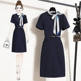 1Pc Women Fashion Summer 2023 New Business Attire Dress Flight Attendant Uniform High End Hotel Attendant Work Suit
