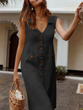 2023 New Summer Fashion Vintage Linen and Cotton Loose  Sexy V-neck Occasion Oversize Party Formal Long Dresses for Women