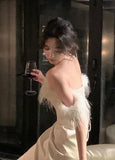 White Vintage Luxury Midi Dresses for Women 2023 Autumn New France Sexy Fashion Slim Bandage Party Wedding Formal Female Clothes