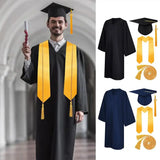 Graduation Gowns College Graduation Caps Uniform Set with Tassel Stole 2023 Seal European American Style for Bachelor