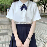 Jk Uniform Full Set Basic Uniform Solid Color Shirt Suit School Pleated Skirt Female Summer College Skirt
