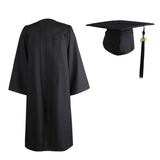 Adult Graduation Gown + Cap Set Zip Closure University Academic Graduation Gown Robe Mortarboard Cap Graduation Gown Robe