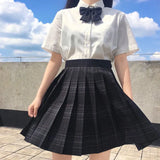 Long/Short Sleeve Full Set Japanese School Uniform Jk Seifuku for Girl High Waist Pleated Skirt Anime Student Cosplay Schoolgirl