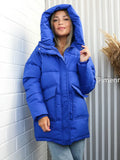 2023 New Winter Women Mid-long Parkas Jackets Casual Thick Warm Hooded Pattern Coat Female Winter Outwear Jacket parkas