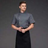 High End Unisex Pizza Chef Uniform Restaurant Work Shirt Kitchen Baker Jacket  Apron Set Cook Work Wear Women Waiter Clothes