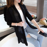 Spring/Summer 2024 Mid-length Air Conditioning cardigan Poncho Thin Coat Sunscreen Loose Knitted for Women